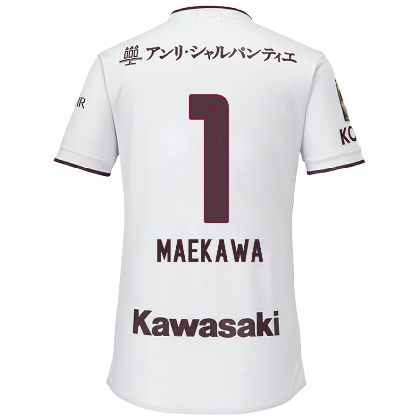 Niño Camiseta Daiya Maekawa #1 Blanco Rojo 2ª Equipación 2024/25 La Camisa