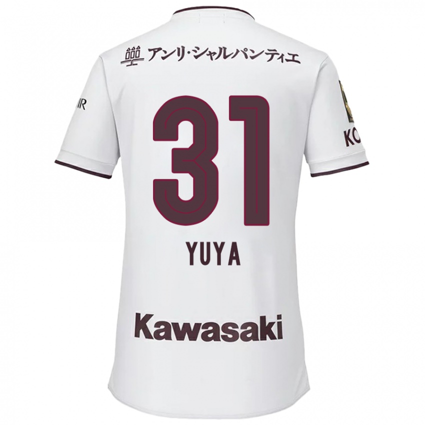 Niño Camiseta Yuya Nakasaka #31 Blanco Rojo 2ª Equipación 2024/25 La Camisa