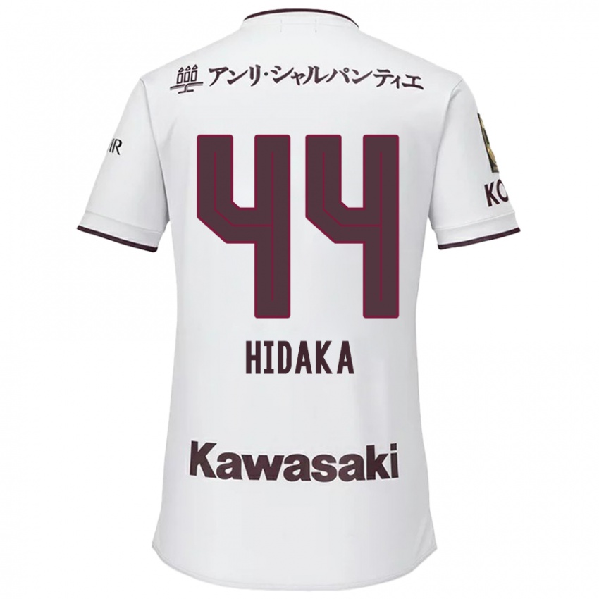 Niño Camiseta Mitsuki Hidaka #44 Blanco Rojo 2ª Equipación 2024/25 La Camisa