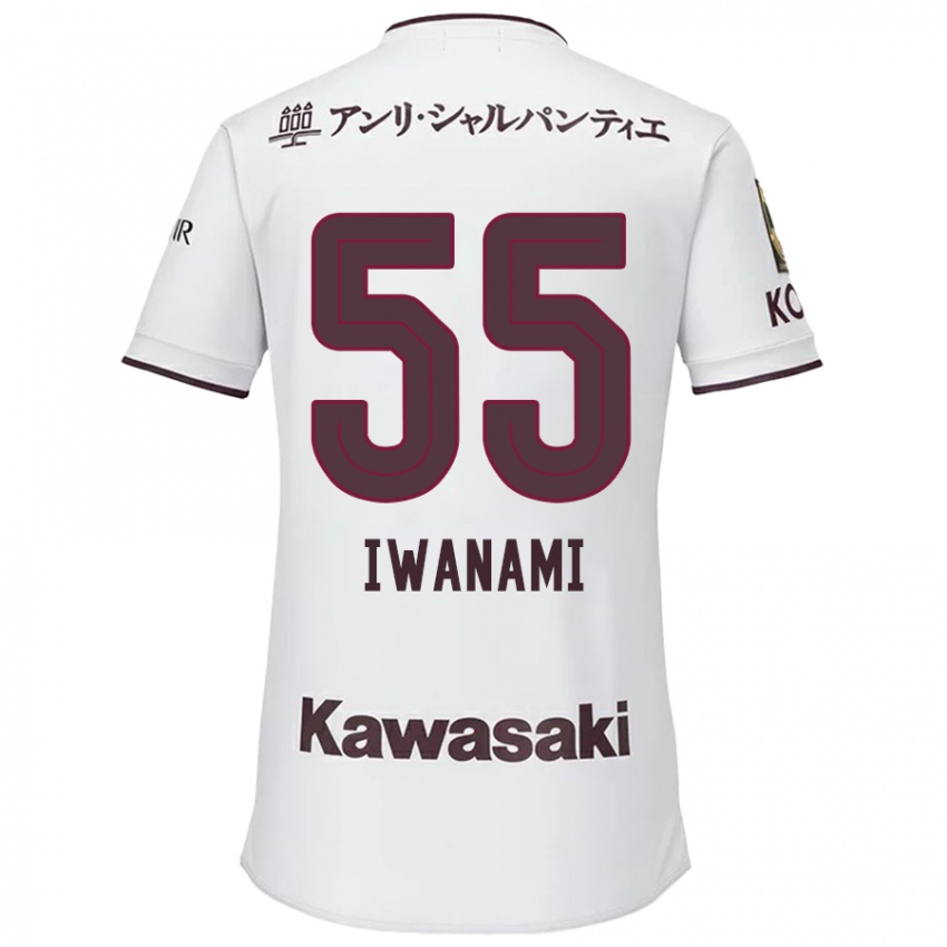 Niño Camiseta Takuya Iwanami #55 Blanco Rojo 2ª Equipación 2024/25 La Camisa