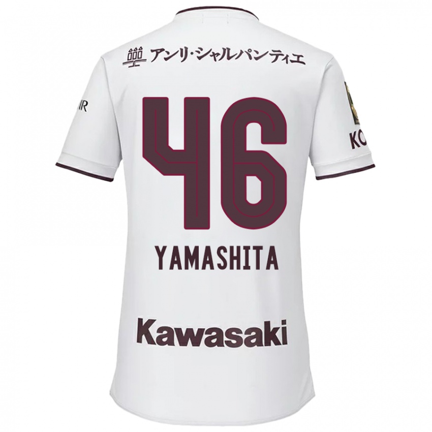 Niño Camiseta Hiroto Yamashita #46 Blanco Rojo 2ª Equipación 2024/25 La Camisa