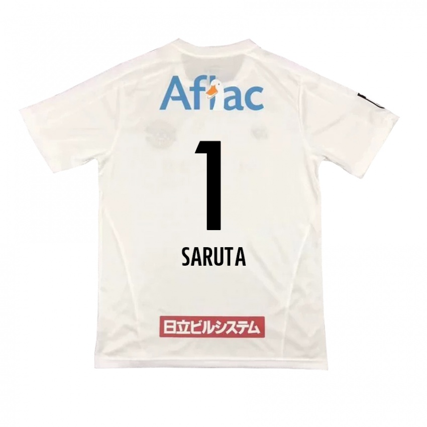 Niño Camiseta Haruki Saruta #1 Blanco Negro 2ª Equipación 2024/25 La Camisa