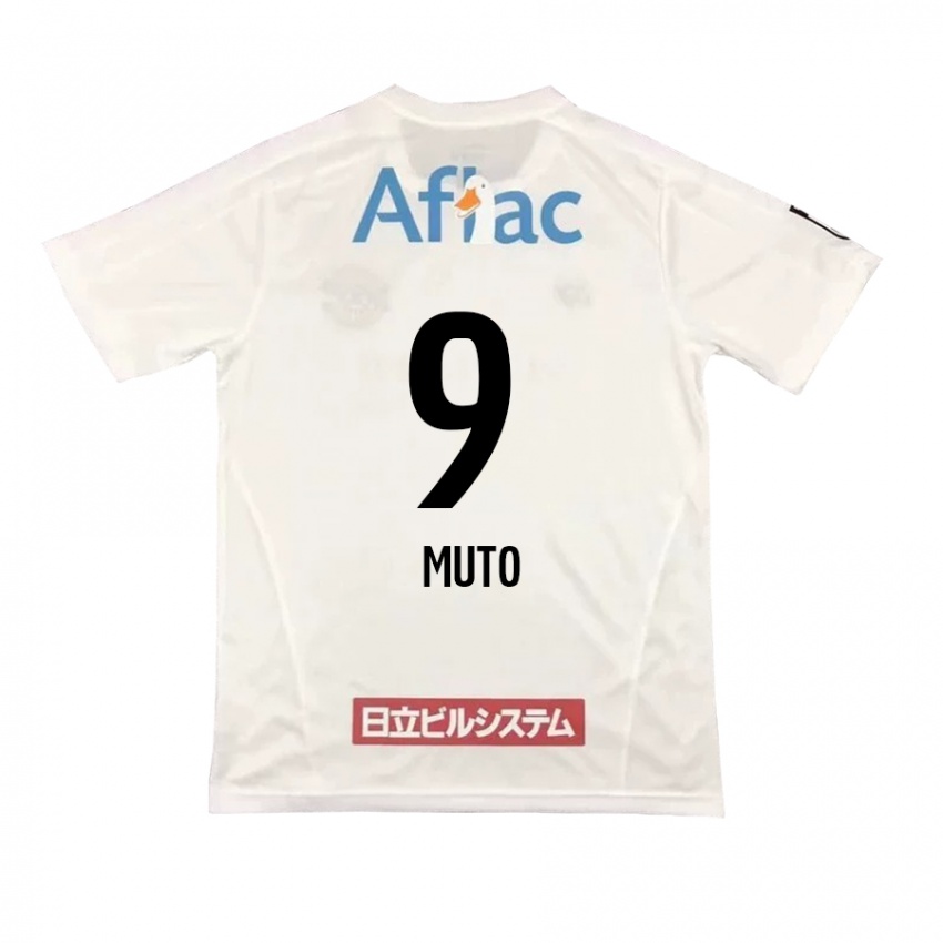 Niño Camiseta Yuki Muto #9 Blanco Negro 2ª Equipación 2024/25 La Camisa