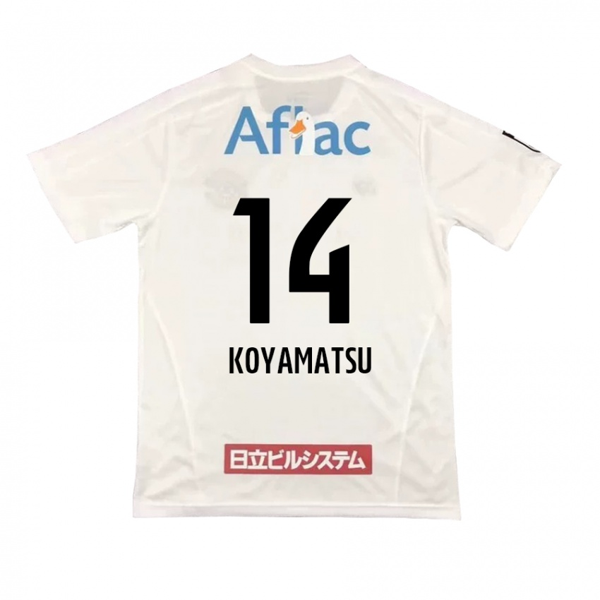 Niño Camiseta Tomoya Koyamatsu #14 Blanco Negro 2ª Equipación 2024/25 La Camisa