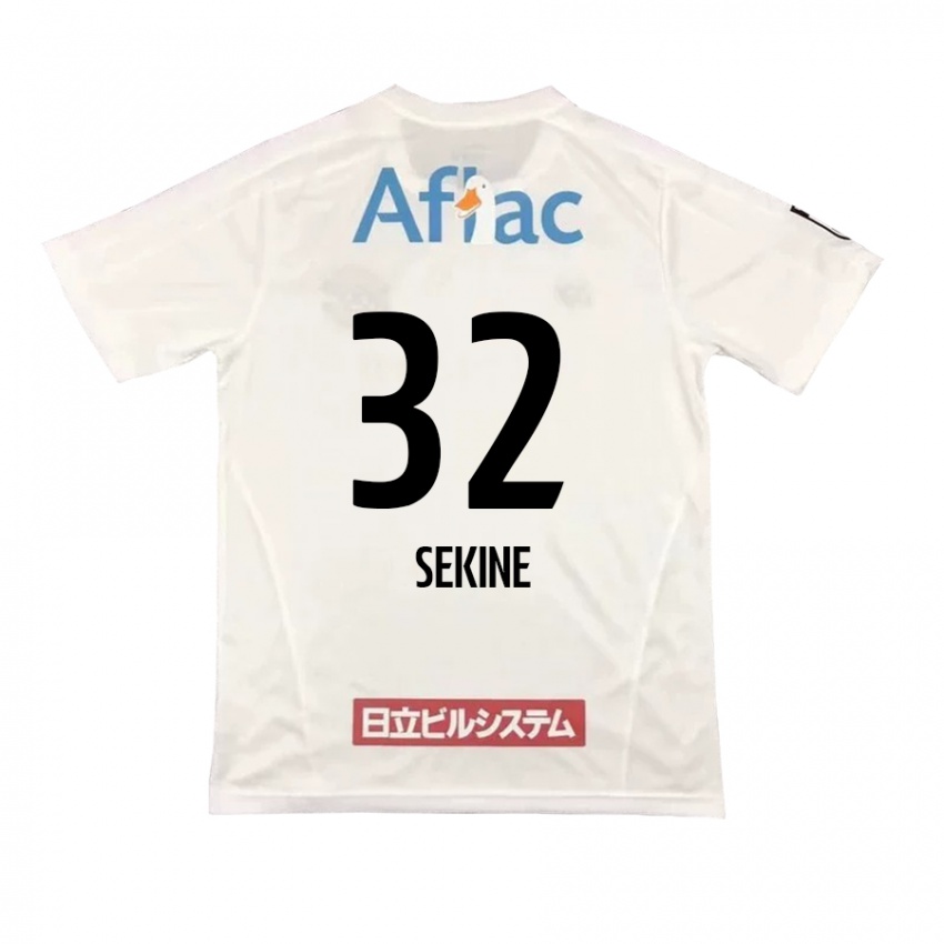 Niño Camiseta Hiroki Sekine #32 Blanco Negro 2ª Equipación 2024/25 La Camisa