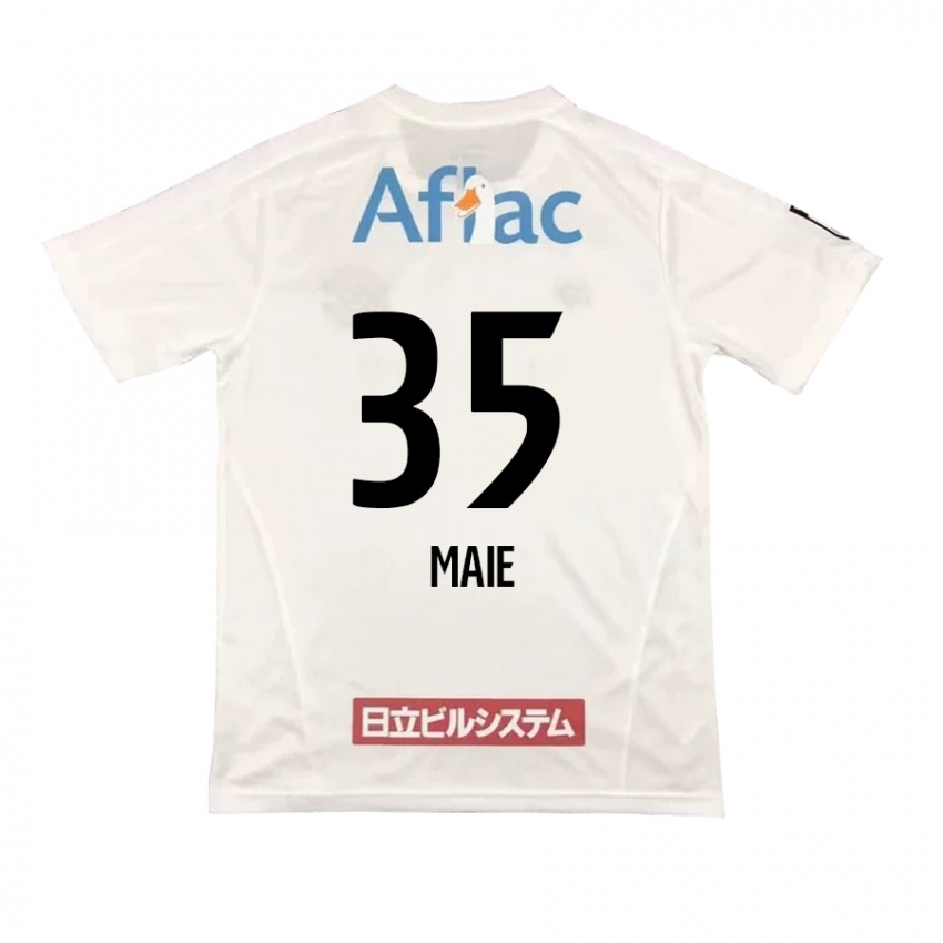 Niño Camiseta Hidetaka Maie #35 Blanco Negro 2ª Equipación 2024/25 La Camisa