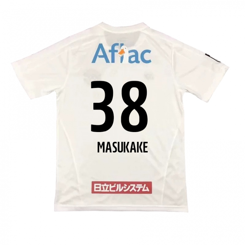 Niño Camiseta Yugo Masukake #38 Blanco Negro 2ª Equipación 2024/25 La Camisa