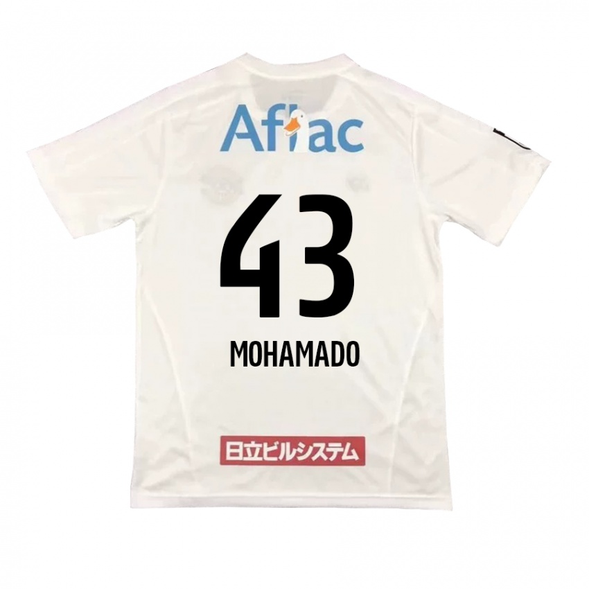 Niño Camiseta Faruzansana Mohamado #43 Blanco Negro 2ª Equipación 2024/25 La Camisa