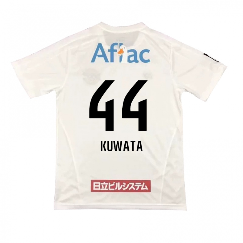 Niño Camiseta Taisei Kuwata #44 Blanco Negro 2ª Equipación 2024/25 La Camisa