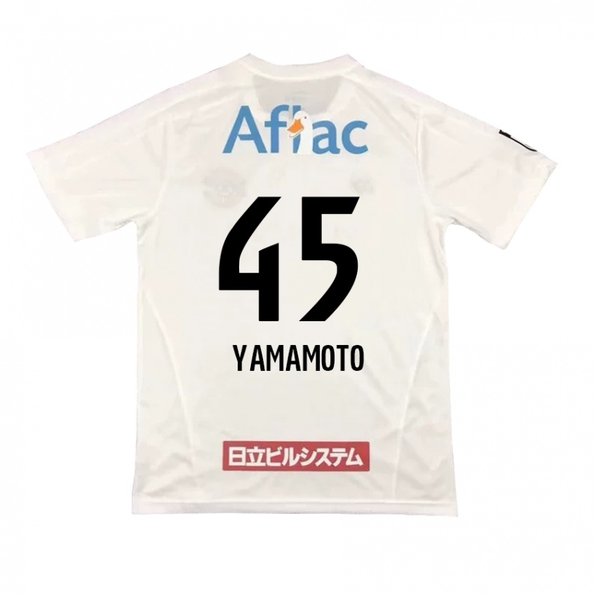 Niño Camiseta Ota Yamamoto #45 Blanco Negro 2ª Equipación 2024/25 La Camisa