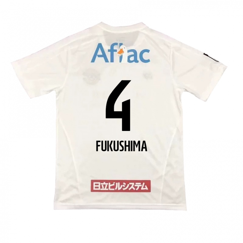 Niño Camiseta Taiga Fukushima #4 Blanco Negro 2ª Equipación 2024/25 La Camisa