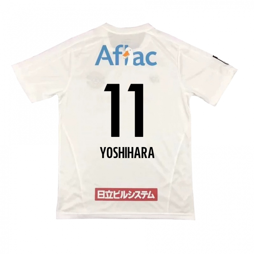 Niño Camiseta Futo Yoshihara #11 Blanco Negro 2ª Equipación 2024/25 La Camisa