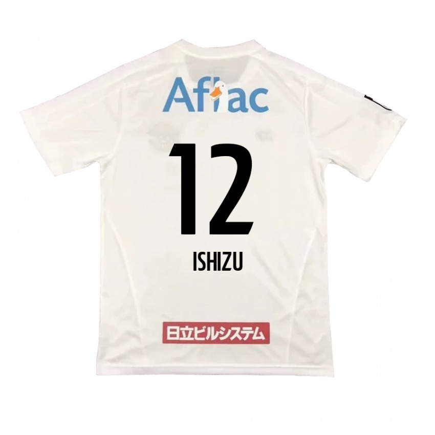 Niño Camiseta Kazuki Ishizu #12 Blanco Negro 2ª Equipación 2024/25 La Camisa