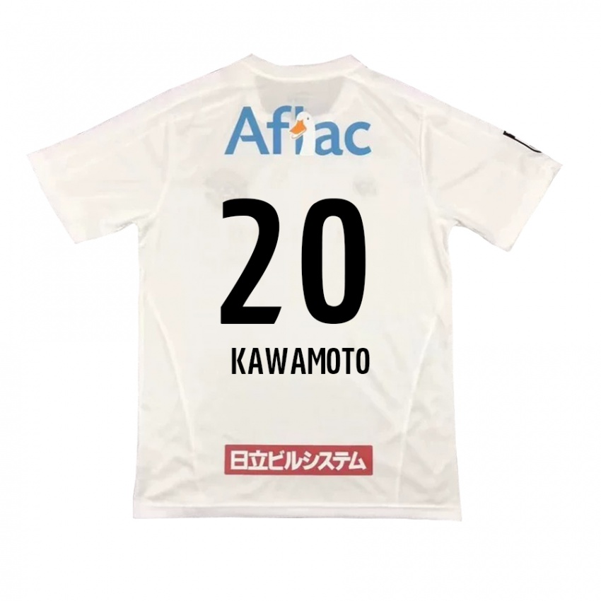 Niño Camiseta Daizen Kawamoto #20 Blanco Negro 2ª Equipación 2024/25 La Camisa