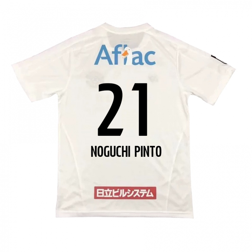 Niño Camiseta Amato Noguchi Pinto #21 Blanco Negro 2ª Equipación 2024/25 La Camisa