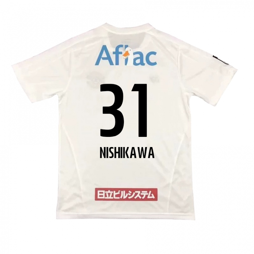 Niño Camiseta Genki Nishikawa #31 Blanco Negro 2ª Equipación 2024/25 La Camisa