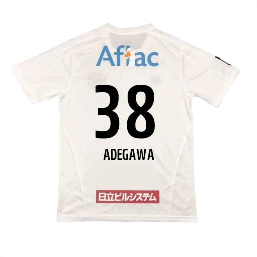 Niño Camiseta Koa Adegawa #38 Blanco Negro 2ª Equipación 2024/25 La Camisa