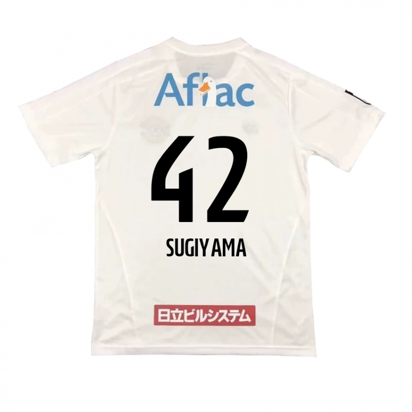 Niño Camiseta Shunnosuke Sugiyama #42 Blanco Negro 2ª Equipación 2024/25 La Camisa