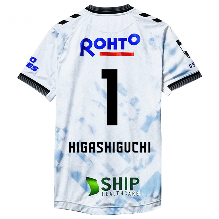 Niño Camiseta Masaaki Higashiguchi #1 Blanco Negro 2ª Equipación 2024/25 La Camisa