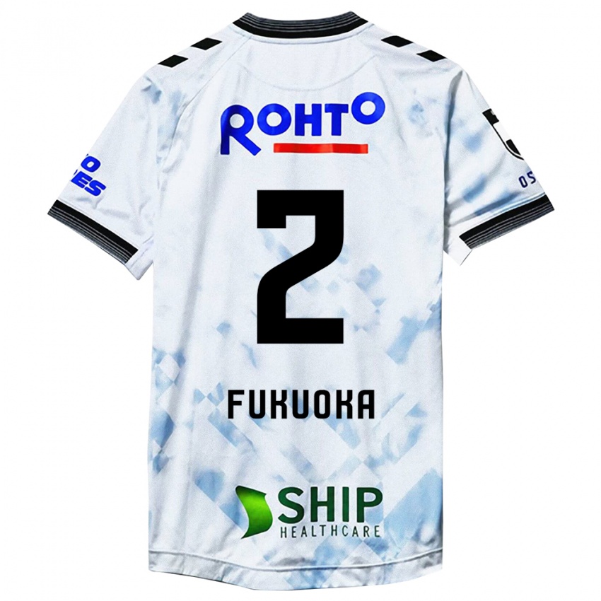 Niño Camiseta Shota Fukuoka #2 Blanco Negro 2ª Equipación 2024/25 La Camisa