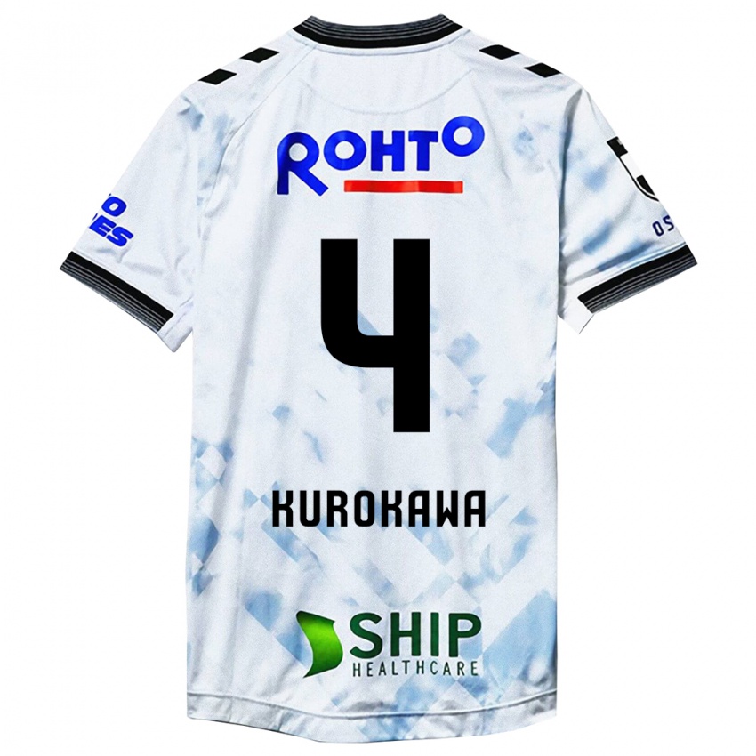 Niño Camiseta Keisuke Kurokawa #4 Blanco Negro 2ª Equipación 2024/25 La Camisa