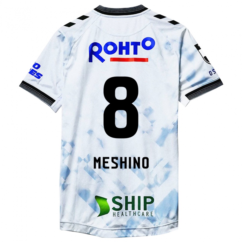 Niño Camiseta Ryotaro Meshino #8 Blanco Negro 2ª Equipación 2024/25 La Camisa