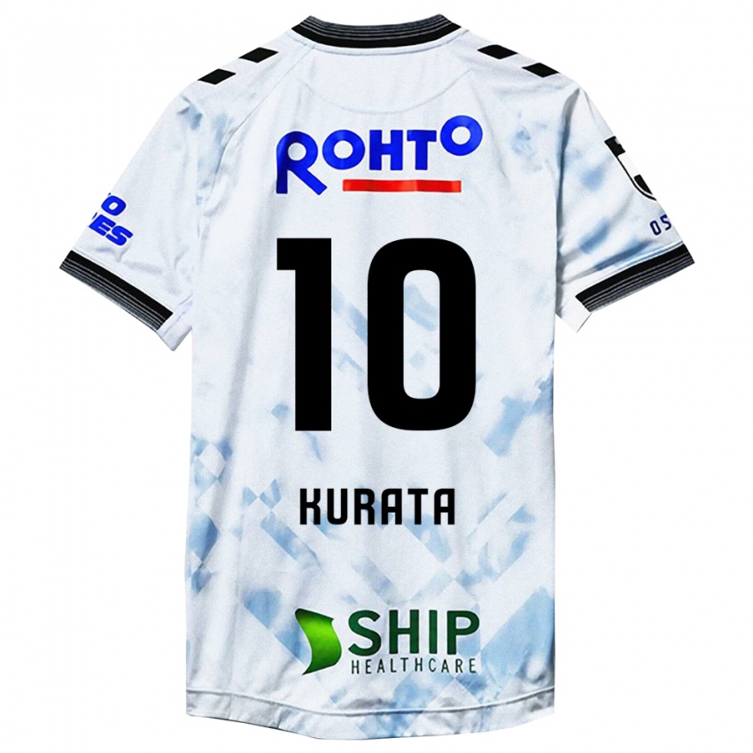 Niño Camiseta Shu Kurata #10 Blanco Negro 2ª Equipación 2024/25 La Camisa