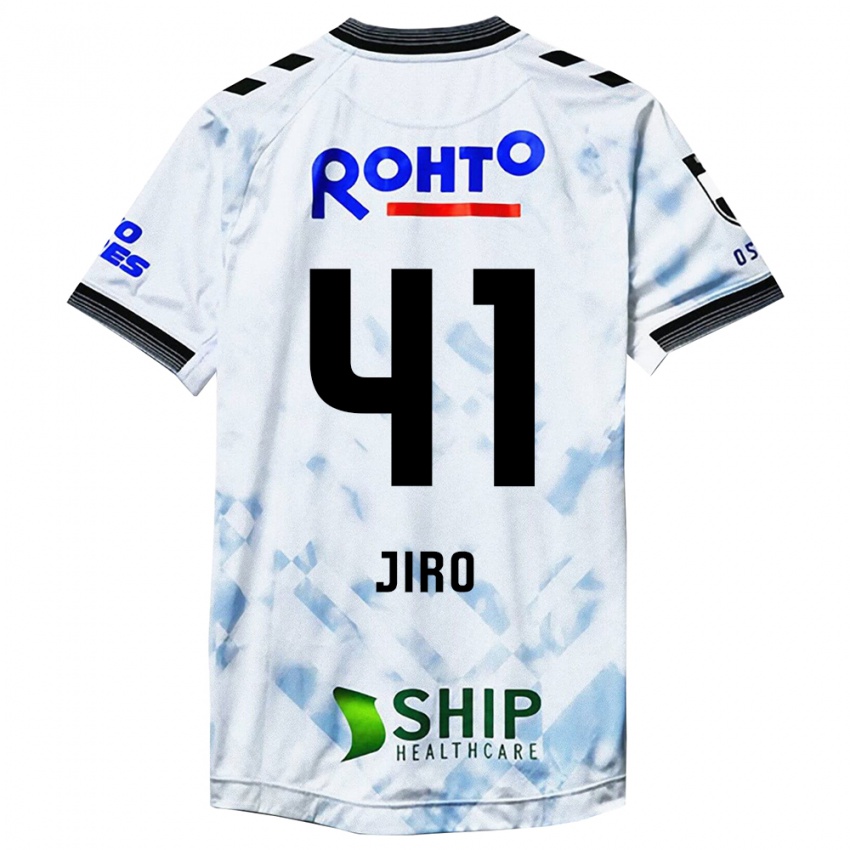 Niño Camiseta Jiro Nakamura #41 Blanco Negro 2ª Equipación 2024/25 La Camisa