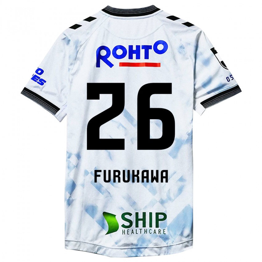 Niño Camiseta Kanta Furukawa #26 Blanco Negro 2ª Equipación 2024/25 La Camisa