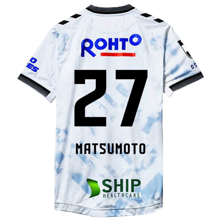 Niño Camiseta Kensaku Matsumoto #27 Blanco Negro 2ª Equipación 2024/25 La Camisa