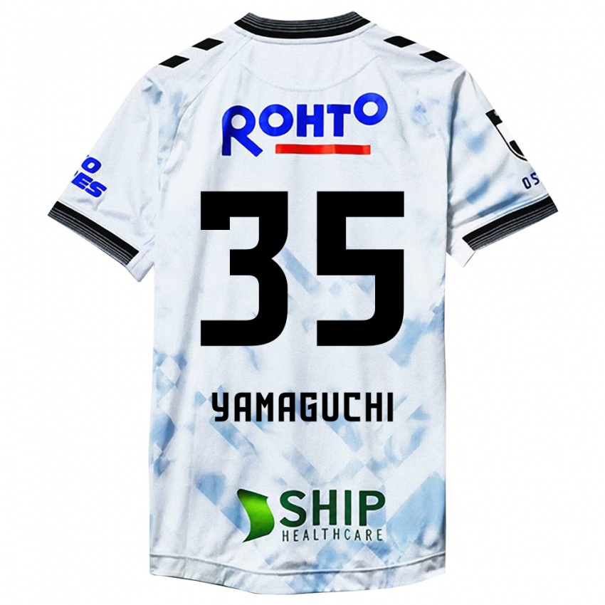 Niño Camiseta Haruta Yamaguchi #35 Blanco Negro 2ª Equipación 2024/25 La Camisa