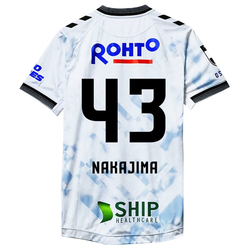 Niño Camiseta Yugo Nakajima #43 Blanco Negro 2ª Equipación 2024/25 La Camisa