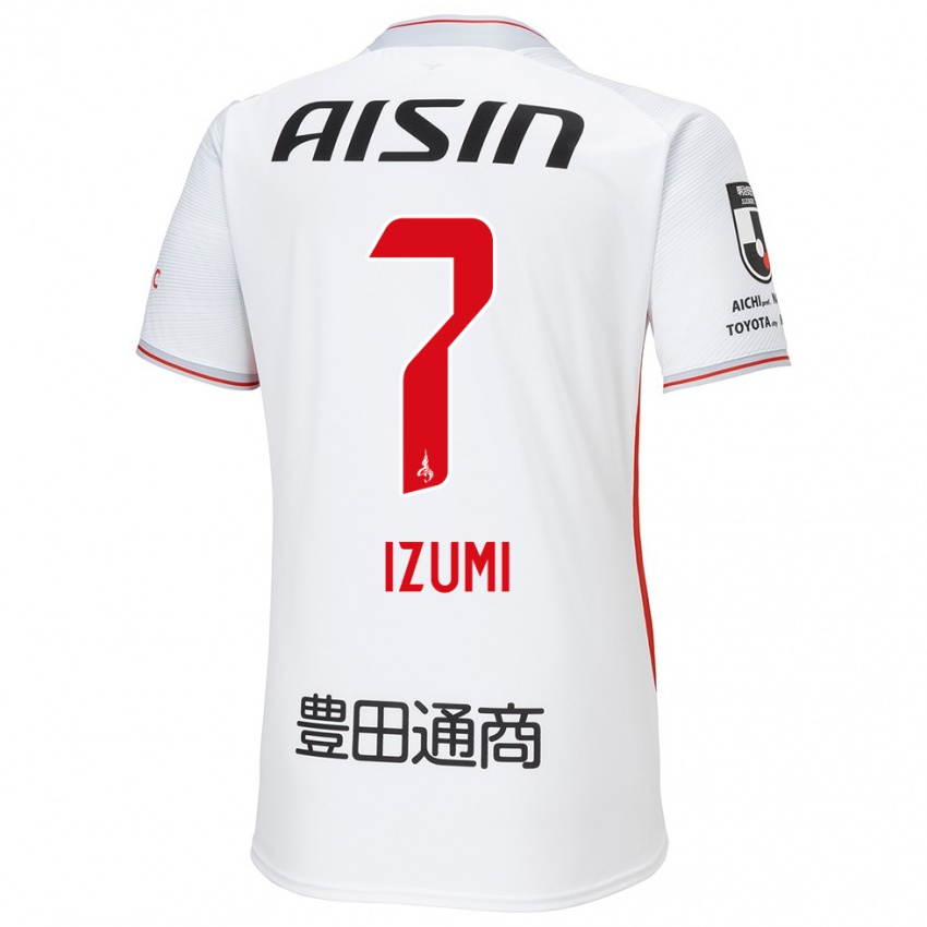 Niño Camiseta Ryuji Izumi #7 Blanco Amarillo Rojo 2ª Equipación 2024/25 La Camisa