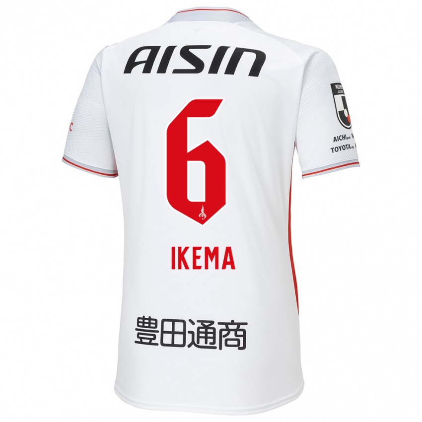 Niño Camiseta Kano Ikema #6 Blanco Amarillo Rojo 2ª Equipación 2024/25 La Camisa