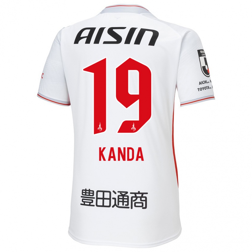 Niño Camiseta Ryu Kanda #19 Blanco Amarillo Rojo 2ª Equipación 2024/25 La Camisa