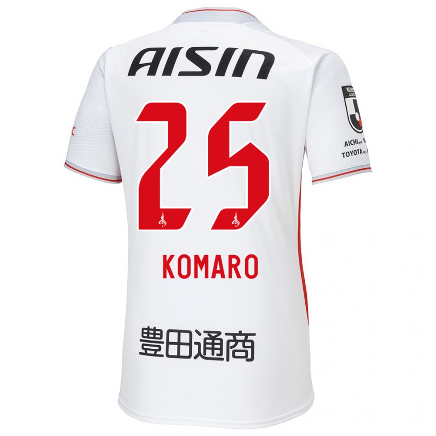 Niño Camiseta Shuta Komaro #25 Blanco Amarillo Rojo 2ª Equipación 2024/25 La Camisa