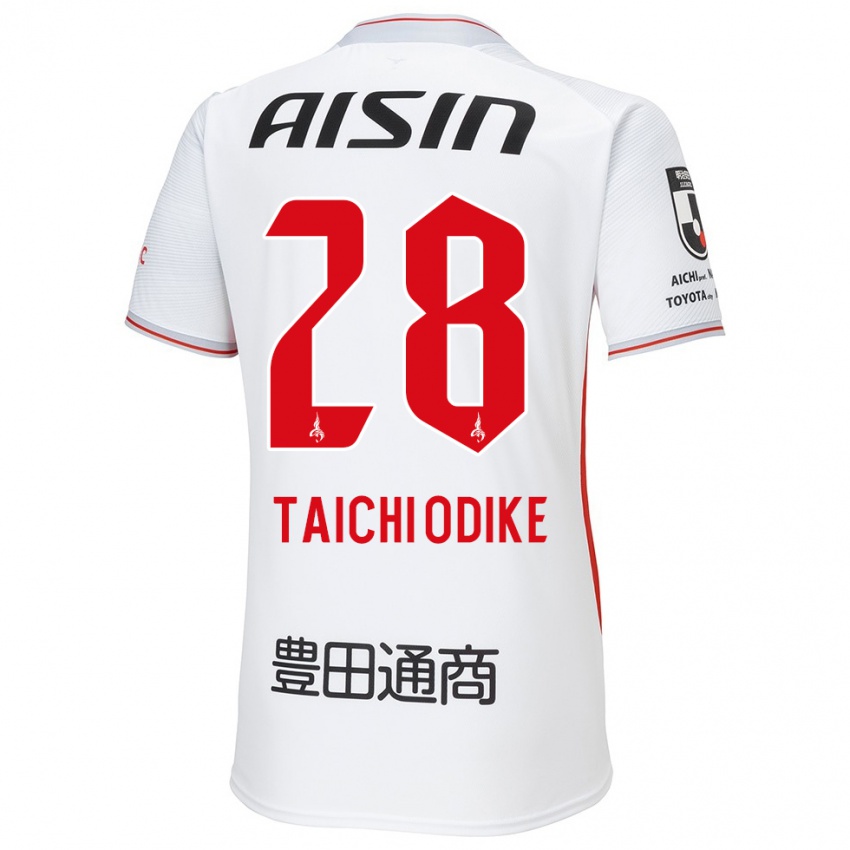 Niño Camiseta Chisom Taichi Odike #28 Blanco Amarillo Rojo 2ª Equipación 2024/25 La Camisa