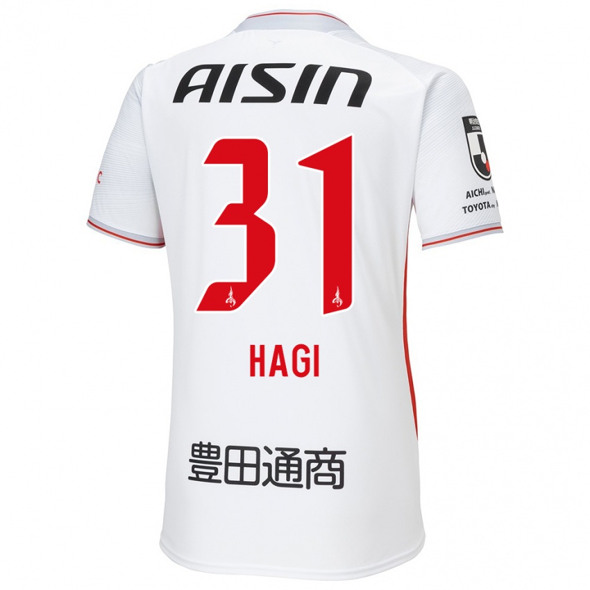 Niño Camiseta Hiroaki Hagi #31 Blanco Amarillo Rojo 2ª Equipación 2024/25 La Camisa