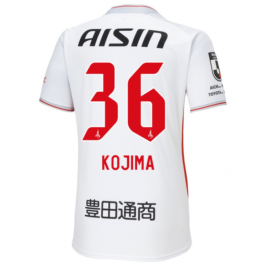 Niño Camiseta Aoto Kojima #36 Blanco Amarillo Rojo 2ª Equipación 2024/25 La Camisa