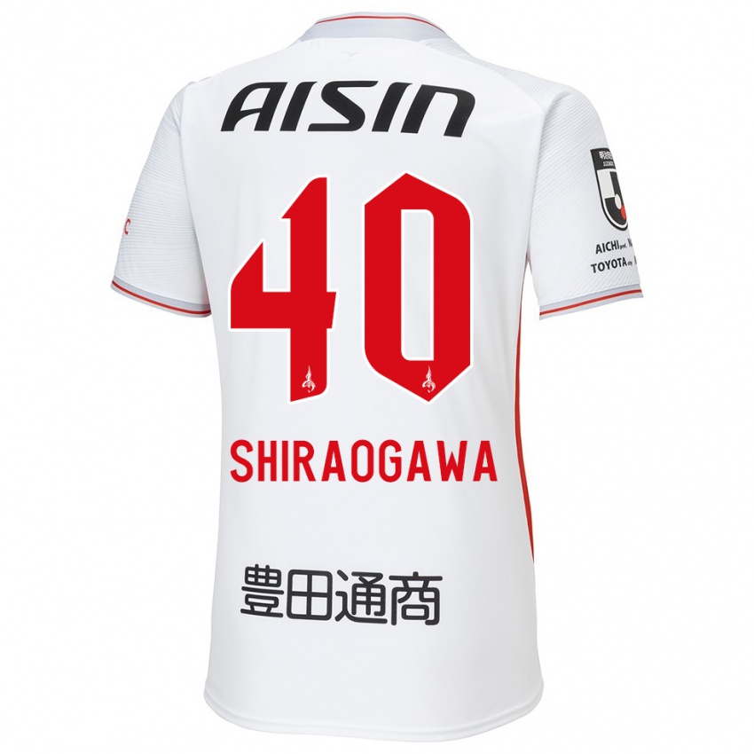 Niño Camiseta Rekuto Shiraogawa #40 Blanco Amarillo Rojo 2ª Equipación 2024/25 La Camisa