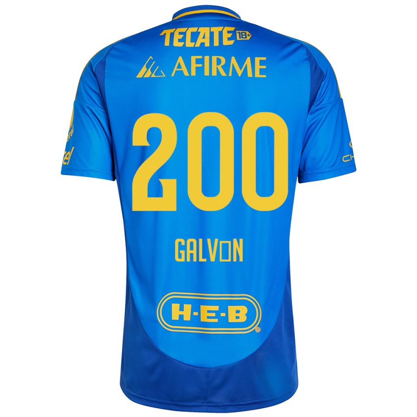 Niño Camiseta Isaias Galván #200 Azul Amarillo 2ª Equipación 2024/25 La Camisa