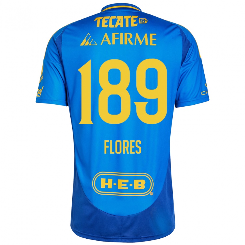 Niño Camiseta Rolando Flores #189 Azul Amarillo 2ª Equipación 2024/25 La Camisa