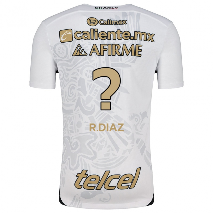 Niño Camiseta Ricardo Díaz #0 Blanco Negro 2ª Equipación 2024/25 La Camisa