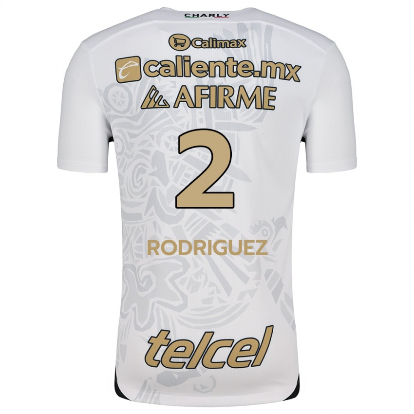 Niño Camiseta Antonio Rodríguez #2 Blanco Negro 2ª Equipación 2024/25 La Camisa