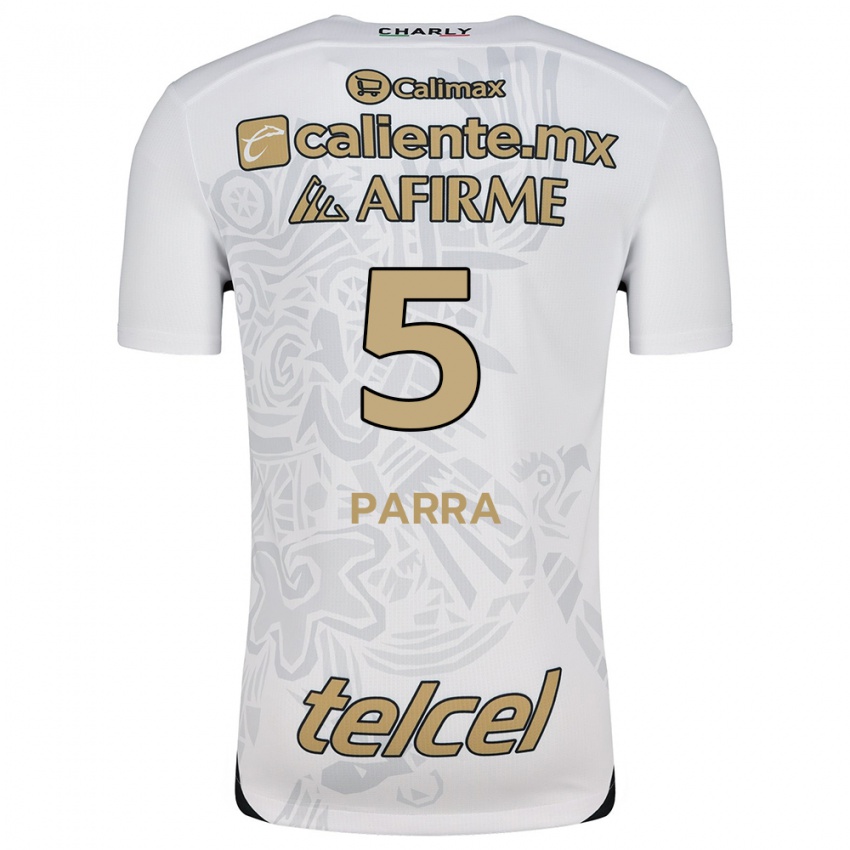 Niño Camiseta Rodrigo Parra #5 Blanco Negro 2ª Equipación 2024/25 La Camisa