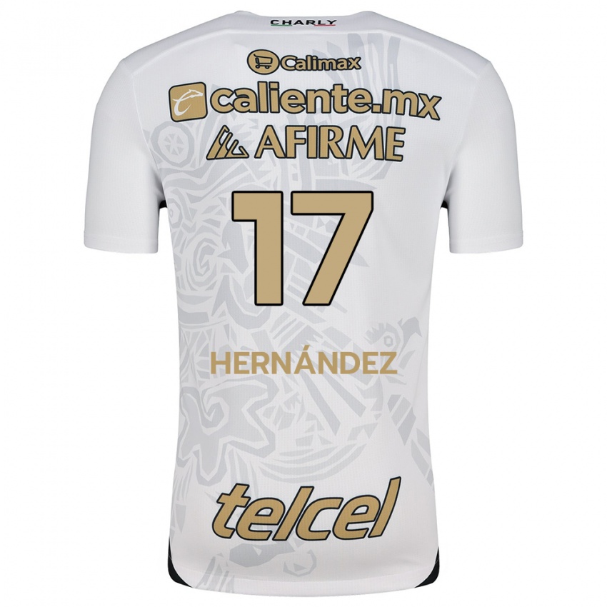 Niño Camiseta Rubén Hernández #17 Blanco Negro 2ª Equipación 2024/25 La Camisa