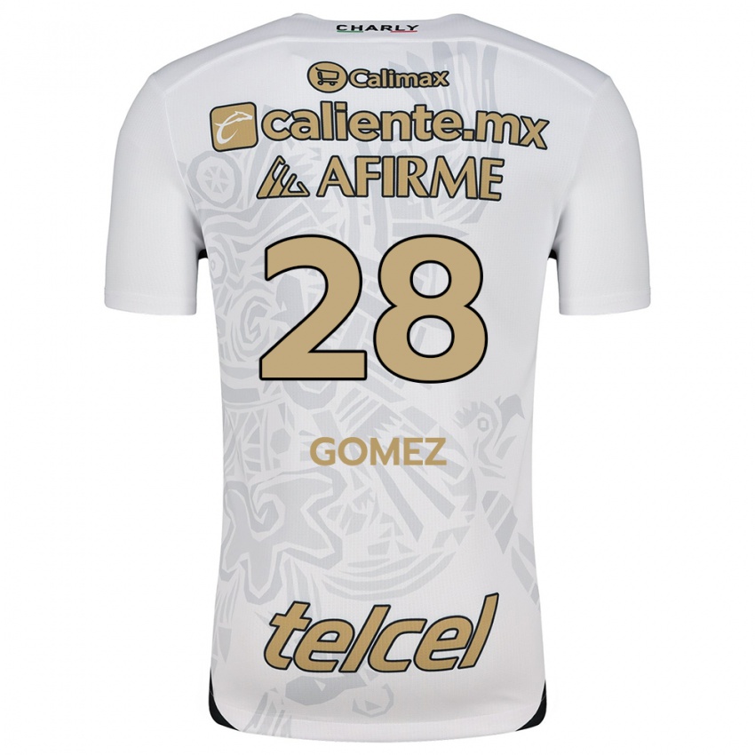 Niño Camiseta Alejandro Gómez #28 Blanco Negro 2ª Equipación 2024/25 La Camisa