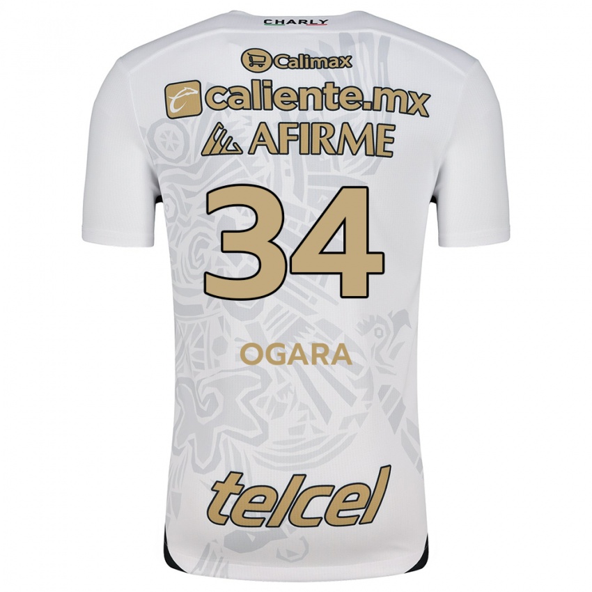 Niño Camiseta Gerson Ogara #34 Blanco Negro 2ª Equipación 2024/25 La Camisa