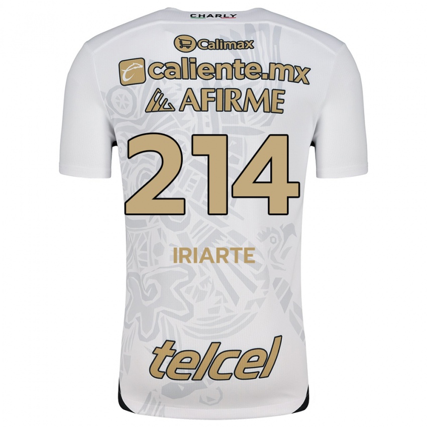 Niño Camiseta Oliver Iriarte #214 Blanco Negro 2ª Equipación 2024/25 La Camisa