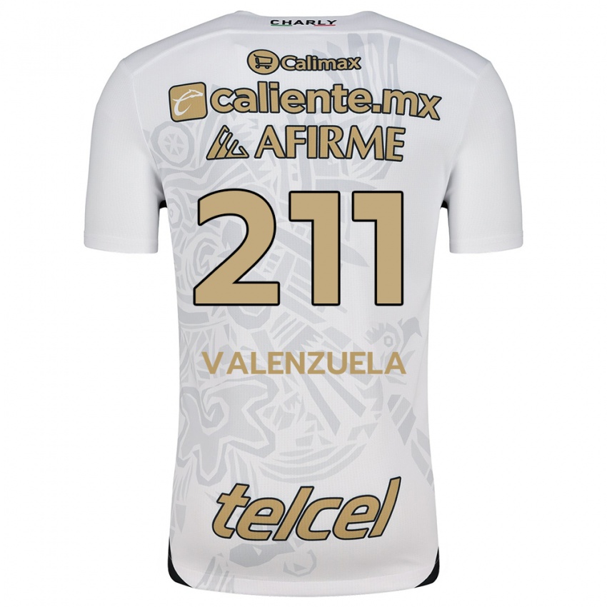 Niño Camiseta Aldieri Valenzuela #211 Blanco Negro 2ª Equipación 2024/25 La Camisa